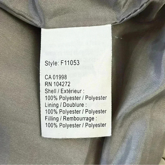 Spanner  Quilted Puffer Jacket Silver Metallic Dove Grey Size Medium - Picture 15 of 16
